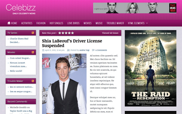 Celebizz - Article Detail Page