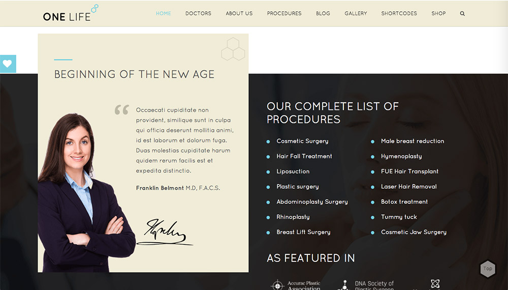 OneLife WordPress Theme