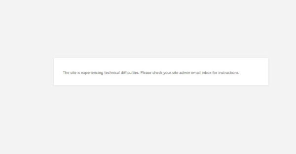 How to Fix WordPress Error "The site is experiencing technical ...