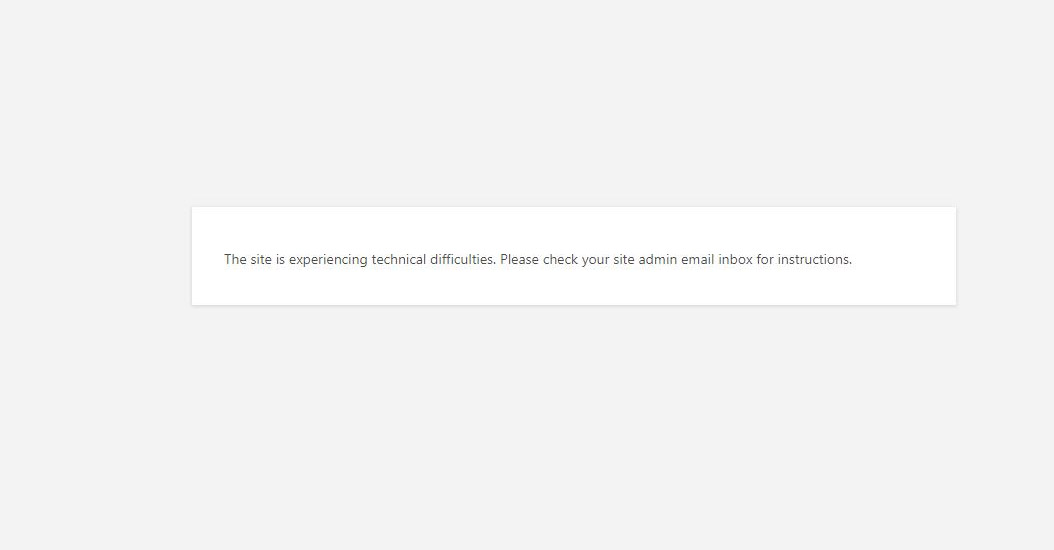 How to Fix WordPress Error “The site is experiencing technical difficulties”