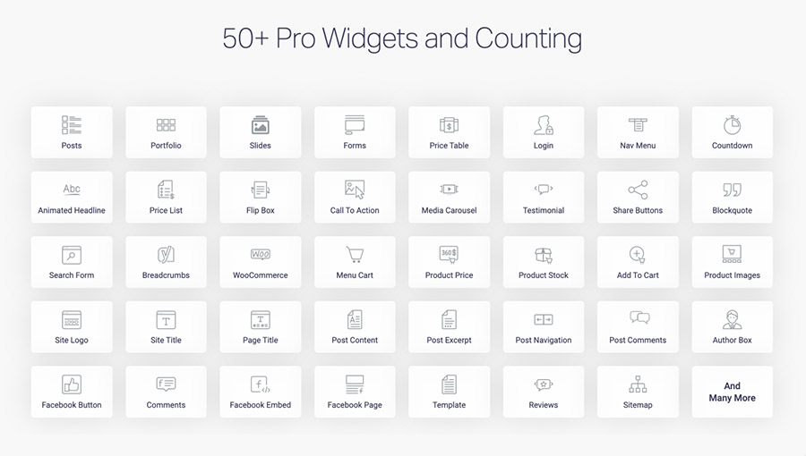 Elementor Pro widgets