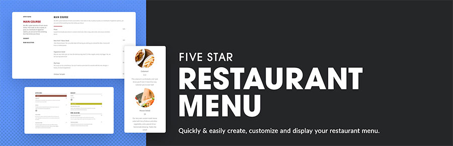 Five Star Restaurant Menu WordPress plugin