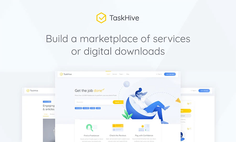 TaskHive – Freelance Services Marketplace WordPress Theme