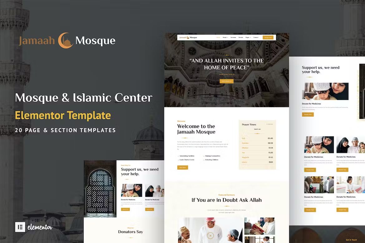 Jamaah – Mosque & Islamic Center Elementor Template Kit