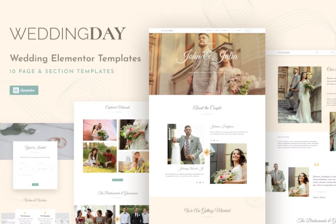 WeddingKit – Wedding Invitation Elementor Template Kit