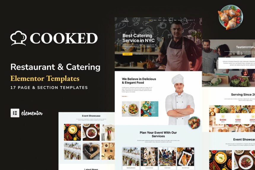 Cooked – Catering & Restaurant Website Elementor Template Kit