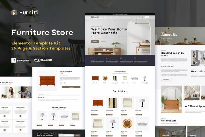 Furniti – Furniture & Home Decor Store Elementor Pro Template Kit